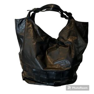 Jil Sander Braided Hobo Shoulder bag, black Retail: $1,750